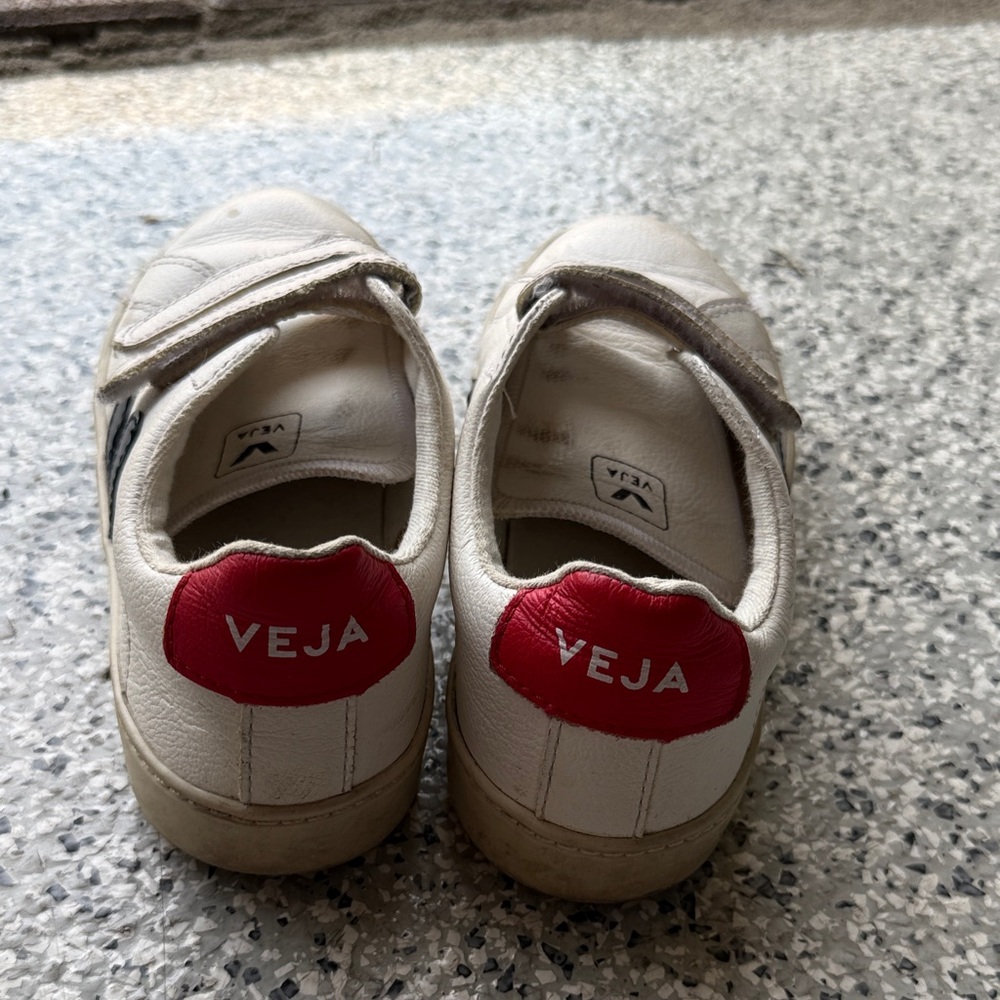 Veja Kids Sneakers with Red and White Design